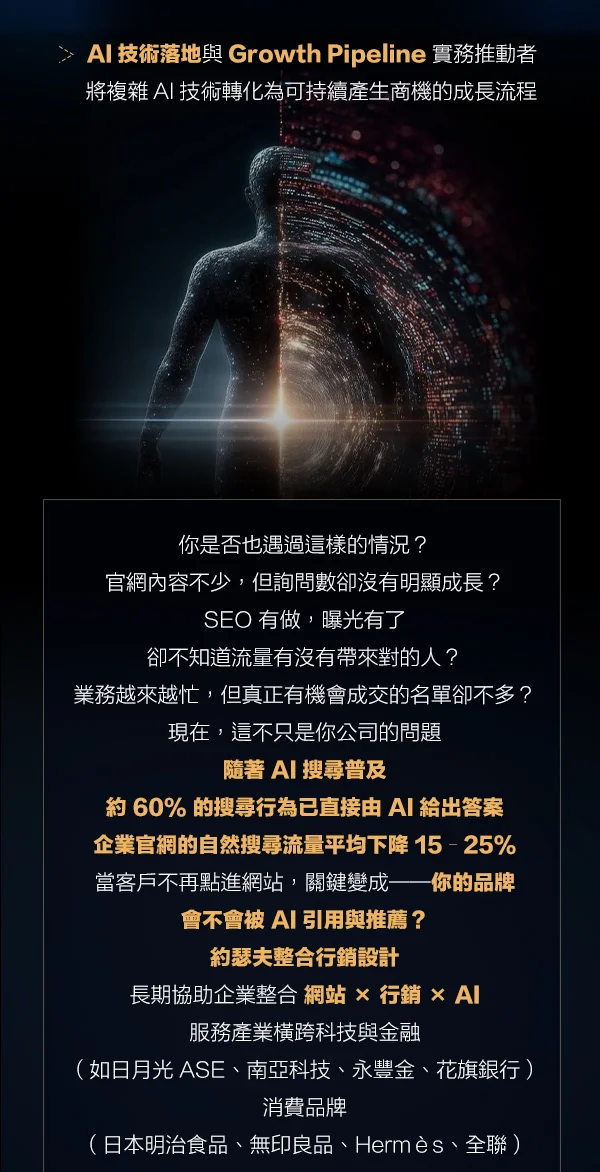 研討會議程:AI 搜尋趨勢、企業轉型案例、行銷評估工具